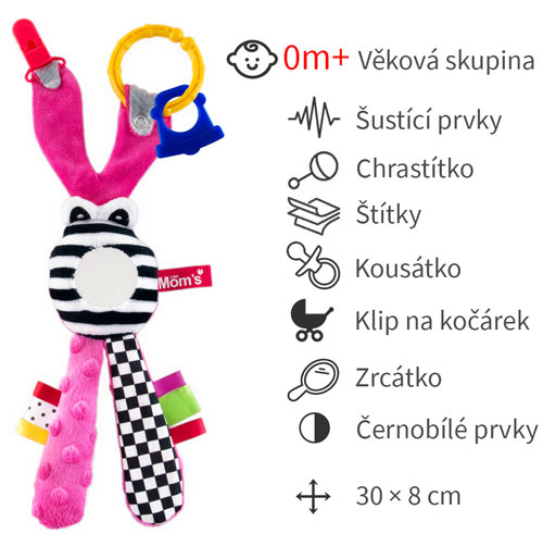 hračka na kočárek s klipem